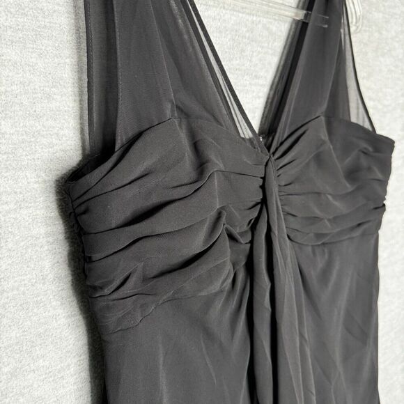 Vintage Size 10 Dress Y2K Black Cocktail‎ Flowy Black Semi Formal Goth Chiffon - Picture 3 of 6